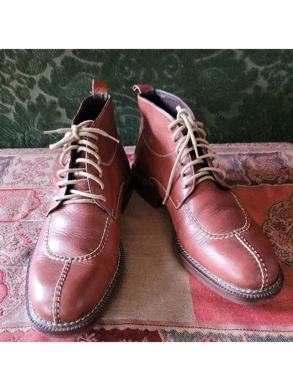 Men's COLE HAAN Country Lace Up British Tan Ankle Chukka Oxford Boots Size 8D